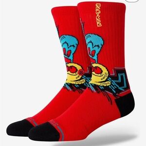 STANCE MEN’S Vibrant Red Casual Socks with Cartoon Design
